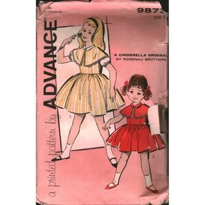 Vintage Advance 9873 Cinderella Original Rosenau Brothers Child Dress Pattern 2